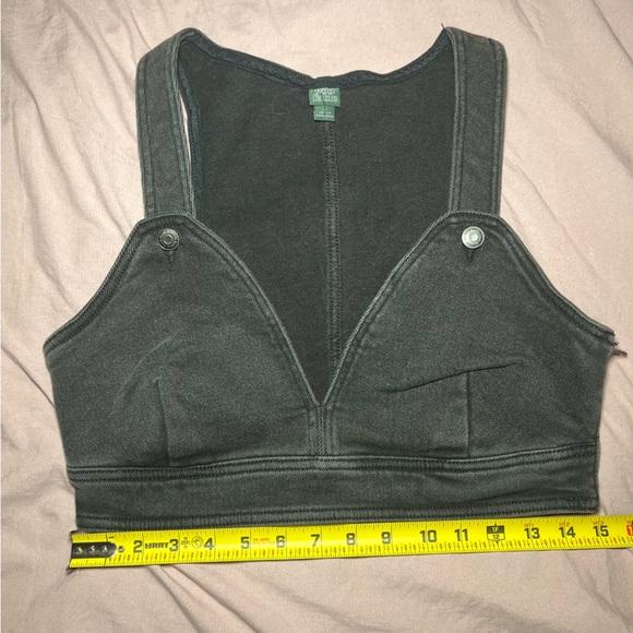 Wild Fable Black Denim Crop Top size Medium - Picture 7 of 11